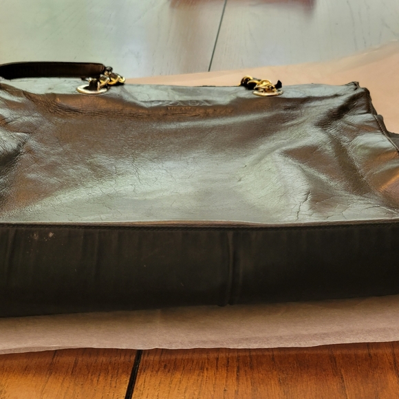 Vintage Prada Black Leather And Tessuto Nylon Handbag - Picture 4 of 16